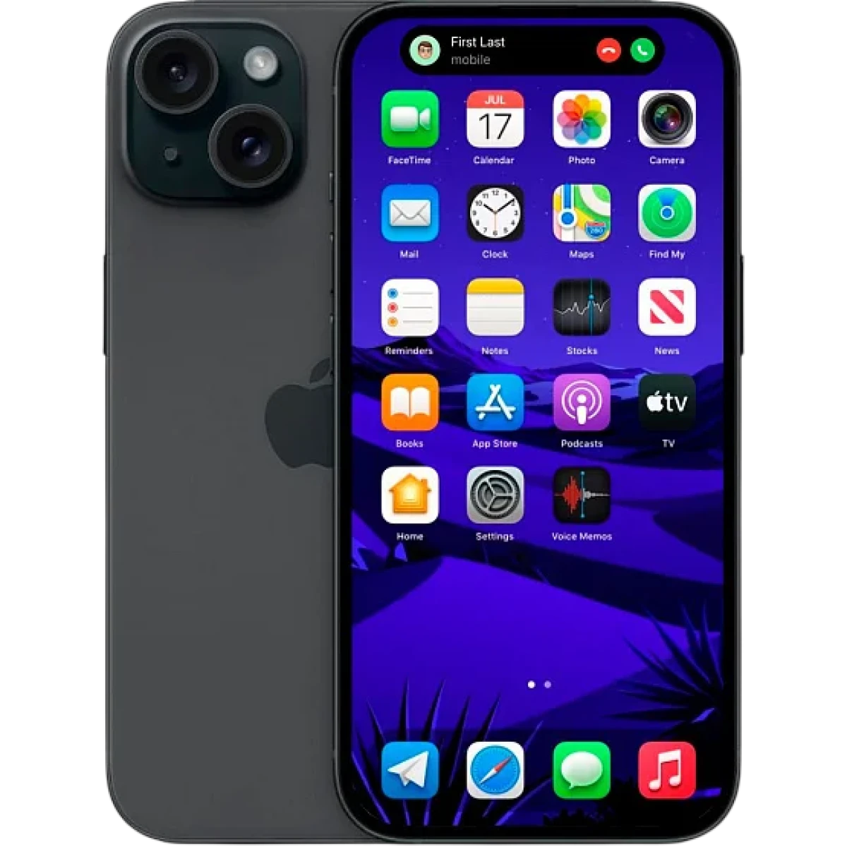 Apple iPhone 15 · Черный · 256 Гб · e-SIM